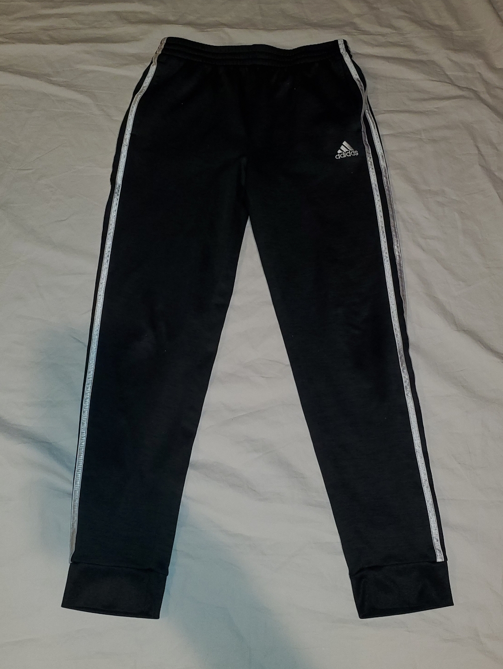 adidas gray Joggers with White Side Stripes